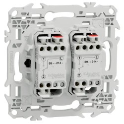 Odace 2025 - double va-et-vient ou poussoir - 10AX - noir onyx