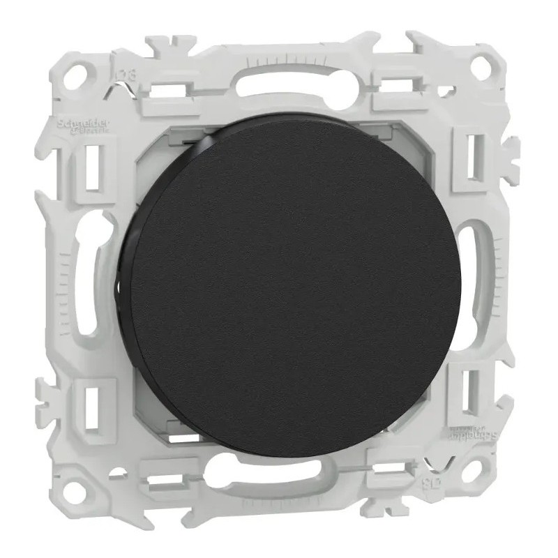 Odace 2025 - permutateur - 4x2 bornes auto - 10AX 250V CA 50Hz - cache peinture - noir RAL 9005 mat - IK04 IP21D - certifié NF