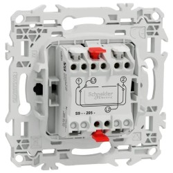 Odace 2025 - permutateur - 4x2 bornes auto - 10AX 250V CA 50Hz - cache peinture - noir RAL 9005 mat - IK04 IP21D - certifié NF