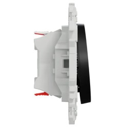 Odace 2025 - permutateur - 4x2 bornes auto - 10AX 250V CA 50Hz - cache peinture - noir RAL 9005 mat - IK04 IP21D - certifié NF