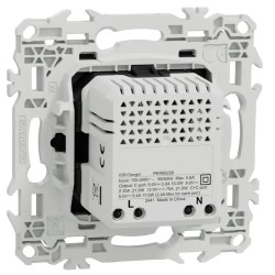 Odace 2025 - chargeur double USB type C+C - 21W Power Delivery - noir onyx