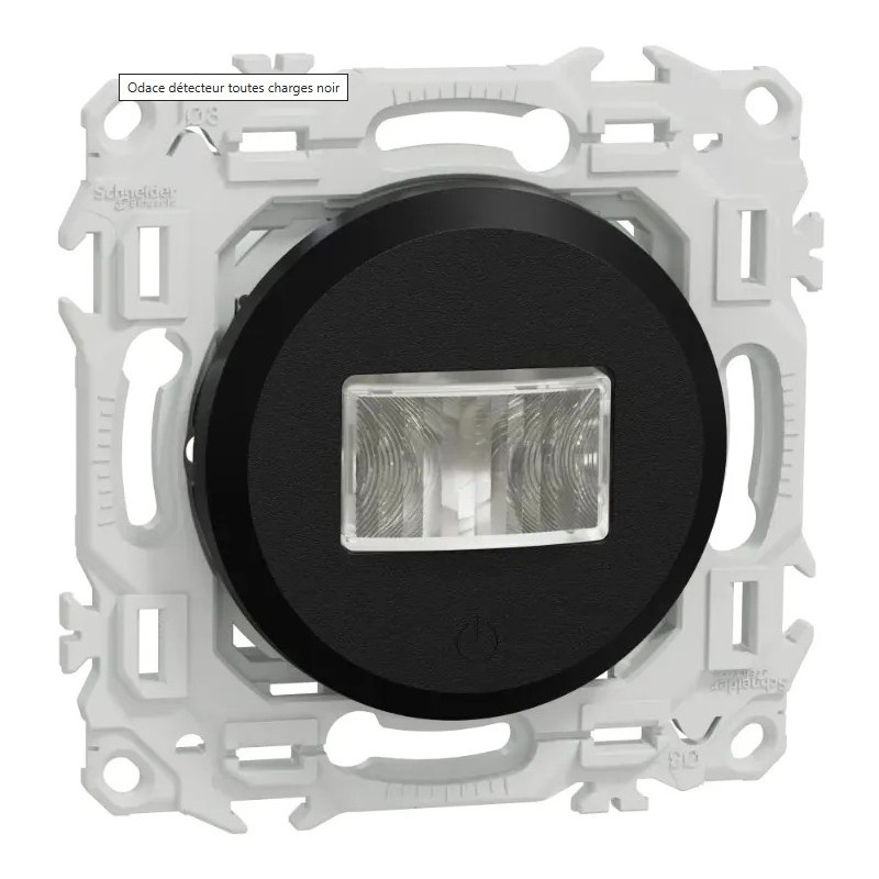 Odace 2025 - détecteur présence et mouvement - 3 fils avec neutre - noir onyx