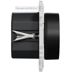 Odace 2025 - variateur de lumière universel 2 ou 3 fils - rotatif - noir onyx