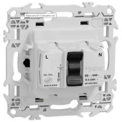 Odace 2025 - prise 2P+T rénovation à puits - 4 bornes auto par pôle - noir onyx