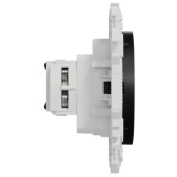 Odace 2025 - prise 2P+T rénovation à puits - 4 bornes auto par pôle - noir onyx