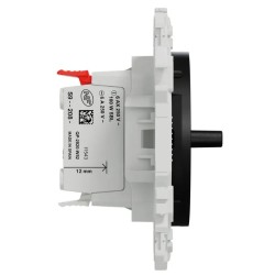 Odace 2025 - inter ou poussoir volet roulant 3 positions à levier - noir onyx