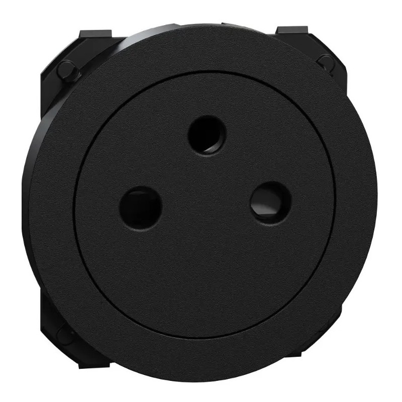 Odace 2025 - enjoliveur seul - pour prise affleurante - noir RAL 9005 mat - pour équiper S980052 ou en remplacement sur S940052