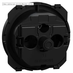 Odace 2025 - enjoliveur seul - pour prise affleurante - noir RAL 9005 mat - pour équiper S980052 ou en remplacement sur S940052