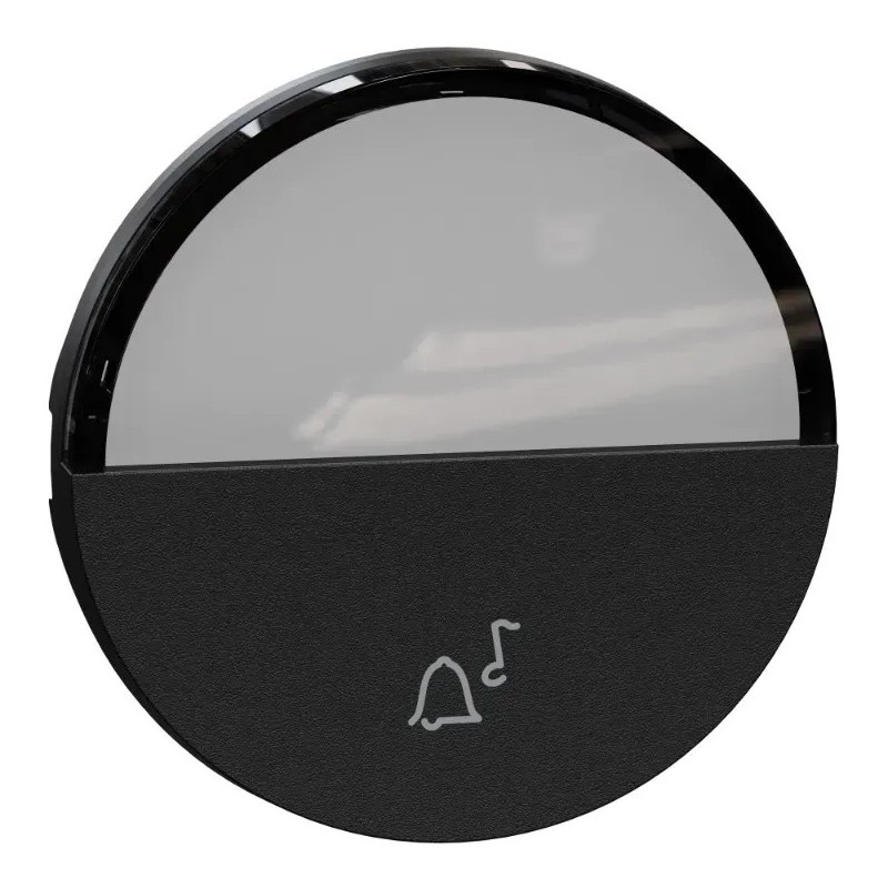 Odace 2025 - enjoliveur seul - pour bouton poussoir - porte-étiquette - noir onyx