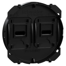 Odace 2025 - enjoliveur seul - pour double va et vient ou poussoir - ergonomie à levier - noir RAL 9005 mat