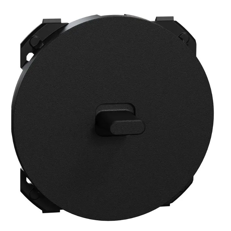 Odace 2025 - enjoliveur seul - pour va-et-vient ou poussoir à levier - noir onyx