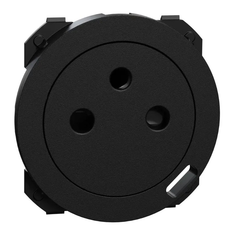 Odace 2025 - enjoliveur seul - pour équiper une prise affleurante combinée à un chargeur USB-C - noir RAL 9005 mat