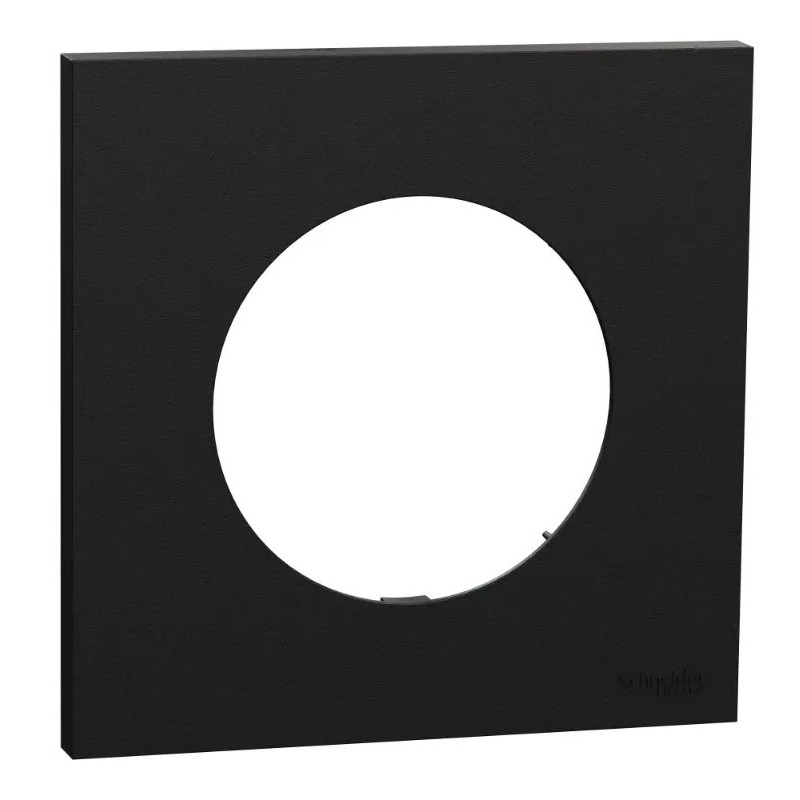 Odace 2025 - plaque de finition 1 poste - couleur Noir onyx