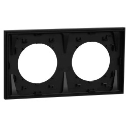 Odace 2025 - plaque de finition 2 postes - couleur Noir onyx