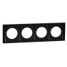 Odace 2025 - plaque de finition 4 postes - couleur Noir onyx