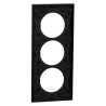 Odace 2025 - plaque de finition 3 postes entraxe spécifique 57mm - Noir onyx