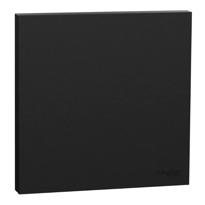 Odace Intégral - enjoliveur et plaque - pour VV ou poussoir simple - Noir onyx