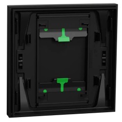 Odace Intégral - enjoliveur et plaque - pour VV ou poussoir simple - Noir onyx