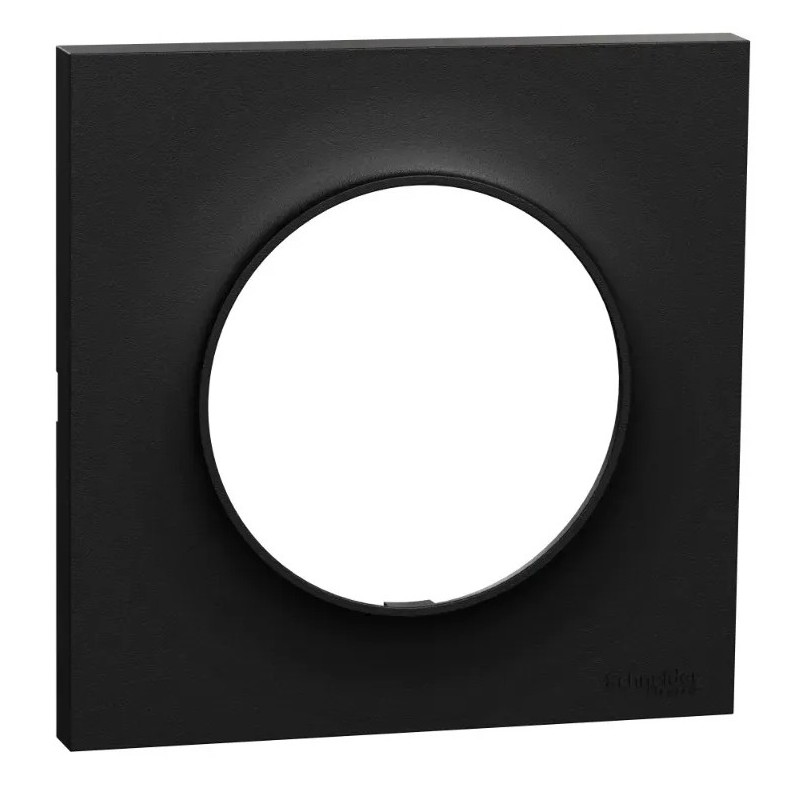 Odace Origine - plaque de finition 1 poste - couleur noir