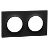 Odace Origine - plaque de finition 2 postes - couleur noir