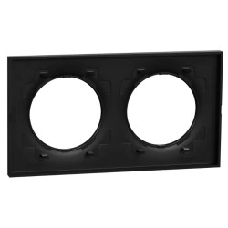 Odace Origine - plaque de finition 2 postes - couleur noir
