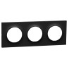 Odace Origine - plaque de finition 3 postes - couleur noir
