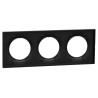 Odace Origine - plaque de finition 3 postes - couleur noir