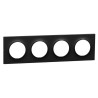 Odace Origine - plaque de finition 4 postes - couleur noir