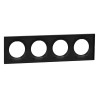 Odace Origine - plaque de finition 4 postes - couleur noir