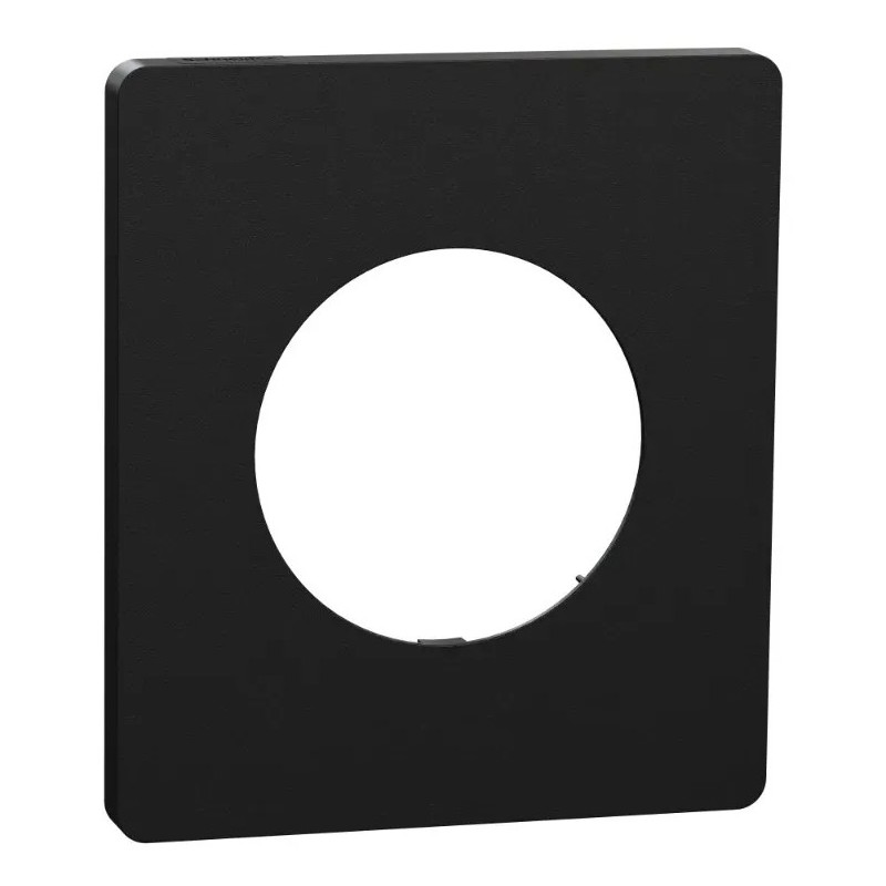 Odace Architecte - plaque de finition 1 poste - couleur Noir onyx
