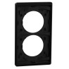 Odace Architecte - plaque 2 postes entraxe spécifique 57mm - Noir onyx