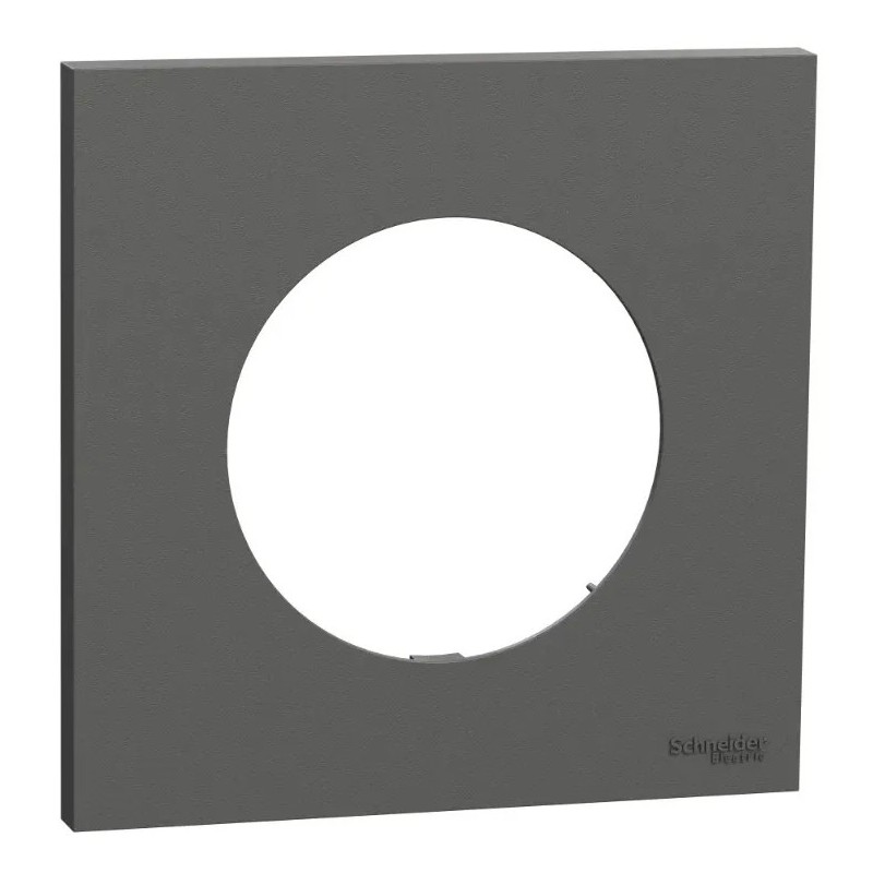 Odace - plaque de finition - gris basalte - 1 poste - H87,5mm x L87,5mm x P11,7mm