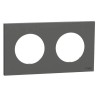 Odace - plaque de finition 2 postes - couleur Gris basalte
