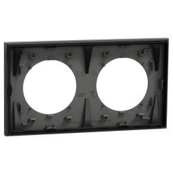 Odace - plaque de finition 2 postes - couleur Gris basalte
