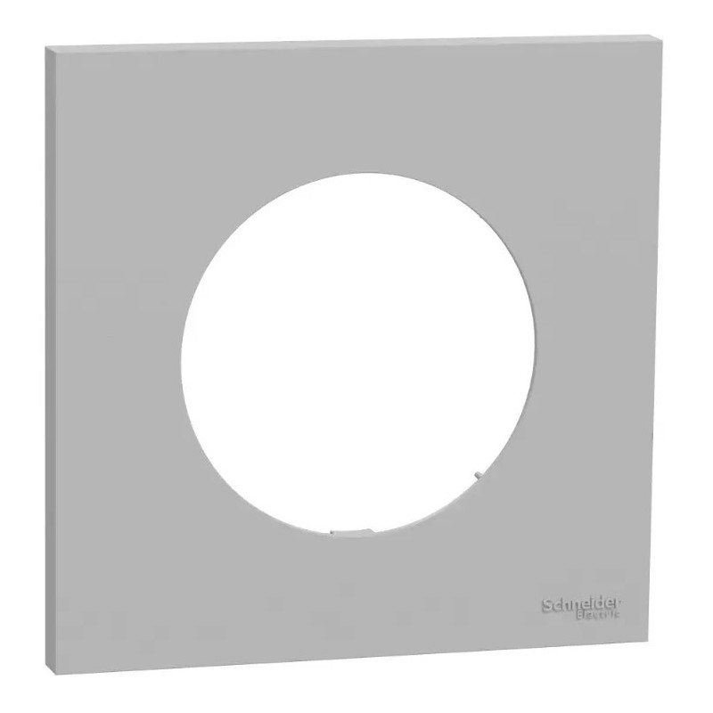 Odace - plaque de finition - gris galet - 1 poste - H87,5mm x L87,5mm x P11,7mm