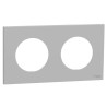 Odace - plaque de finition 2 postes - couleur Gris galet