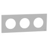 Odace - plaque de finition 3 postes - couleur Gris galet
