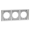 Odace - plaque de finition 3 postes - couleur Gris galet