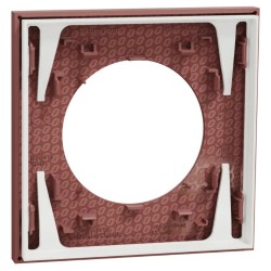 Odace - plaque de finition - rose grenat - 1 poste - H87,5mm x L87,5mm x P11,7mm