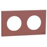 Odace - plaque de finition 2 postes - couleur Rose grenat