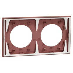 Odace - plaque de finition 2 postes - couleur Rose grenat