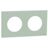 Odace - plaque de finition 2 postes - couleur Vert jade