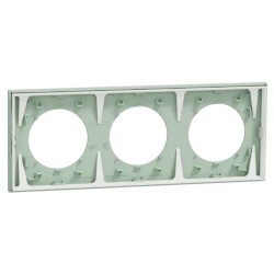 Odace - plaque de finition 3 postes - couleur Vert jade