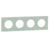 Odace - plaque de finition 4 postes - couleur Vert jade
