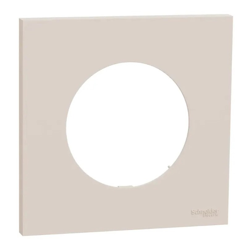 Odace - plaque de finition - beige sable - 1 poste - H87,5mm x L87,5mm x P11,7mm