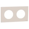 Odace - plaque de finition 2 postes - couleur Beige sable