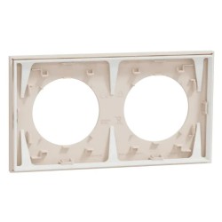 Odace - plaque de finition 2 postes - couleur Beige sable
