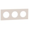 Odace - plaque de finition 3 postes - couleur Beige sable