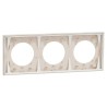 Odace - plaque de finition 3 postes - couleur Beige sable