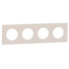 Odace - plaque de finition 4 postes - couleur Beige sable